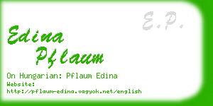 edina pflaum business card